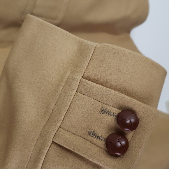 Vintage Pendleton beige tan wool pea coat with quilted liner size Xlarge - Picture 4 of 13